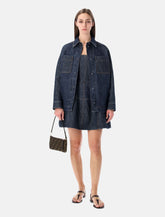 MINI DRESS DENIM FF EMB - | Spazio Pritelli