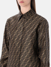 Camicia oversize in seta jacquard FF Fendi - | Spazio Pritelli