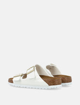Birkenstock Arizona Birko-Flor patent woman's sandals white - | Spazio Pritelli