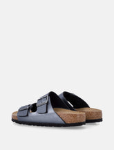 Birkenstock Arizona Birko-Flor metallic woman's sandals black - | Spazio Pritelli