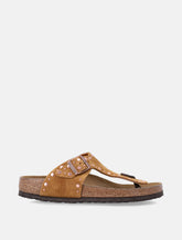 Sandalo Birkenstock Gizeh Rivet mink in camoscio - | Spazio Pritelli