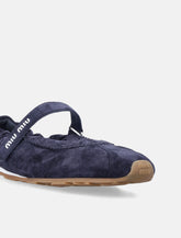 Miu Miu Plume suede ballerinas - | Spazio Pritelli