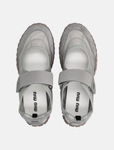 Miu Miu Tyre Ballerinas in technical fabric and suede - | Spazio Pritelli