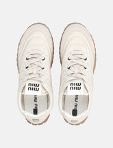 Miu Miu Tyre technical fabric and suede woman's sneakers - | Spazio Pritelli