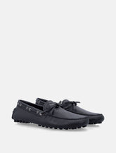 Prada Grid Black Leather Loafers - | Spazio Pritelli