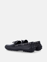 Prada Grid Black Leather Loafers - | Spazio Pritelli