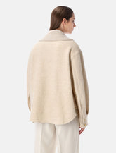 Camicia in misto lana bouclé con zip di Moncler -  | Spazio Pritelli