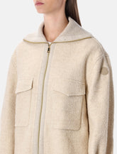 Camicia in misto lana bouclé con zip di Moncler -  | Spazio Pritelli
