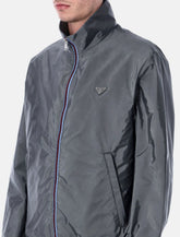 Prada grey technical nylon bomber jacket - | Spazio Pritelli