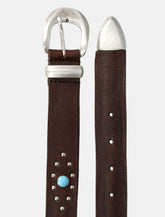 Mancini 1979 Alfred studded leather belt H 30 - | Spazio Pritelli