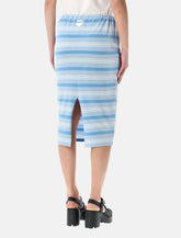 Gonna midi in piqué a righe Prada - | Spazio Pritelli