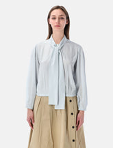 Blusa in seta con fiocco Prada - | Spazio Pritelli