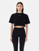 Off-White black cropped tee - | Spazio Pritelli