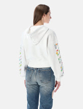 Off-White Flower cropped hoodie - | Spazio Pritelli