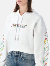 Off-White Flower cropped hoodie - | Spazio Pritelli