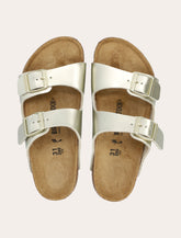 Birkenstock Arizona Kids Birko-Flor® metallic gold sandals - | Spazio Pritelli