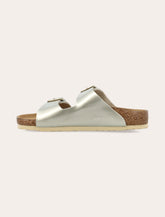 Birkenstock Arizona Kids Birko-Flor® metallic gold sandals - | Spazio Pritelli