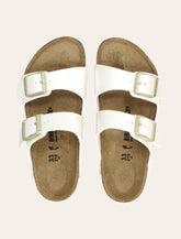 Birkenstock Arizona Kids Birko-Flor® metallic pearl sandals - | Spazio Pritelli