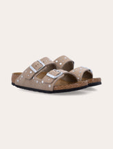 Sandali da bambina Birkenstock Arizona Rivet Border - Taupe - | Spazio Pritelli