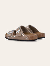 Birkenstock Arizona Rivet Border Kids’ Sandals - Taupe - | Spazio Pritelli