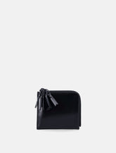 Portafoglio con zip nero in pelle lucida Comme des Garçons Wallet - | Spazio Pritelli