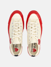 Comme des Garçons Play x Converse Chuck 70 basse in canvas con suola rossa - | Spazio Pritelli