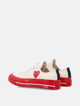 Comme des Garçons Play x Converse Chuck 70 basse in canvas con suola rossa - | Spazio Pritelli