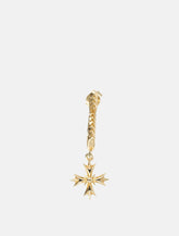 Emanuele Bicocchi gold-plated silver single hoop earring with cross crest pendant - | Spazio Pritelli