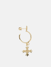 Emanuele Bicocchi gold-plated silver single hoop earring with cross crest pendant - | Spazio Pritelli