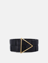 Bottega Veneta Cintura in pelle Intrecciata Nera - | Spazio Pritelli