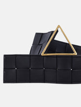 Bottega Veneta Cintura in pelle Intrecciata Nera - | Spazio Pritelli