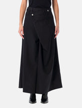 Junya Watanabe black asymmetric long skirt - | Spazio Pritelli