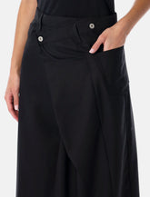 Junya Watanabe black asymmetric long skirt - | Spazio Pritelli