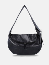 Low Classic leather hobo bag with zip - | Spazio Pritelli