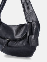 Low Classic leather hobo bag with zip - | Spazio Pritelli