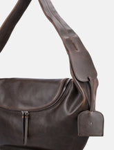 Low Classic brown cow leather hobo bag - | Spazio Pritelli