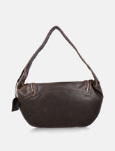 Low Classic brown cow leather hobo bag - | Spazio Pritelli