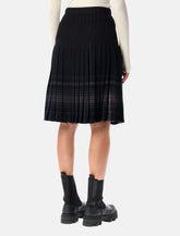 LOW CLASSIC Reversible Wool Pleated Midi Skirt - | Spazio Pritelli