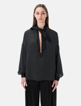 Tunica Tom Ford in seta a pois con Lavallière - | Spazio Pritelli