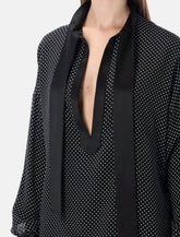 Tunica Tom Ford in seta a pois con Lavallière - | Spazio Pritelli