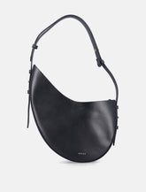 Soeur Large Moon Black Leather Bag - | Spazio Pritelli