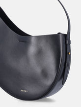Soeur Large Moon Black Leather Bag - | Spazio Pritelli