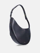 Soeur Large Moon Black Leather Bag - | Spazio Pritelli