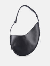 Soeur Large Moon Black Leather Bag - | Spazio Pritelli