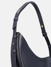 Soeur Large Moon Black Leather Bag - | Spazio Pritelli