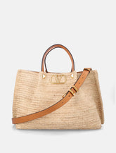 Valentino Garavani woman's small raffia shopping bag - | Spazio Pritelli