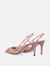 Valentino Garavani printed leather VLogo slingback pumps - | Spazio Pritelli