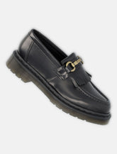Dr. Martens Adrian Snaffle Smooth Leather Kiltie Loafers in Black - | Spazio Pritelli