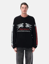 Represent Long Sleeve T Shirt Mesh Pegasus Black - | Spazio Pritelli