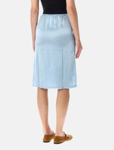 Prada light blue silk slip skirt - | Spazio Pritelli